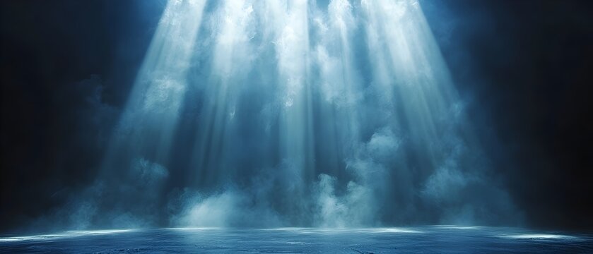 Blue Smoke Dramatic Light Background 