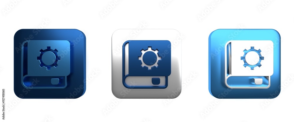 Poster colorful user manual icon isolated on white background. user guide book. instruction sign. read befo