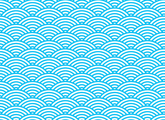 Wave seamless pattern vector design 