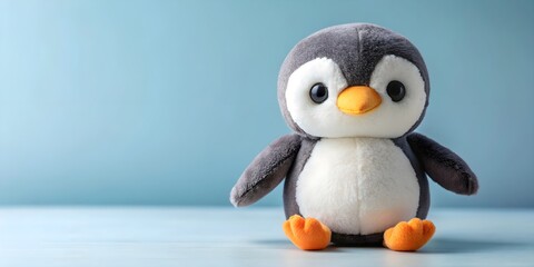 Cute penguin stuffed toy isolated on background, penguin, stuffed toy, plush, isolated, background, soft, animal, cute, adorable