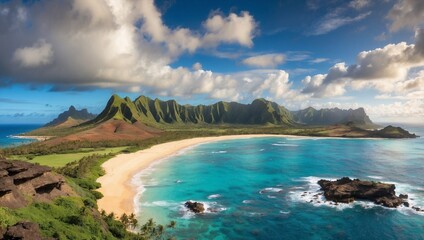 Most wonderful empty beach oahu island hawaii islands.
