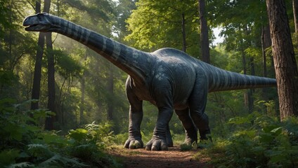 Diplodocus that walks in the forest