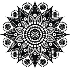 Geometric or Dot Mandala design Coloring Book for Kids & KDP Interiors design.