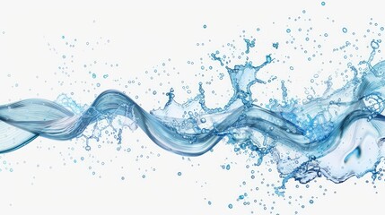 water splash isolated on white