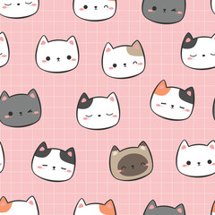 seamless pattern with cats