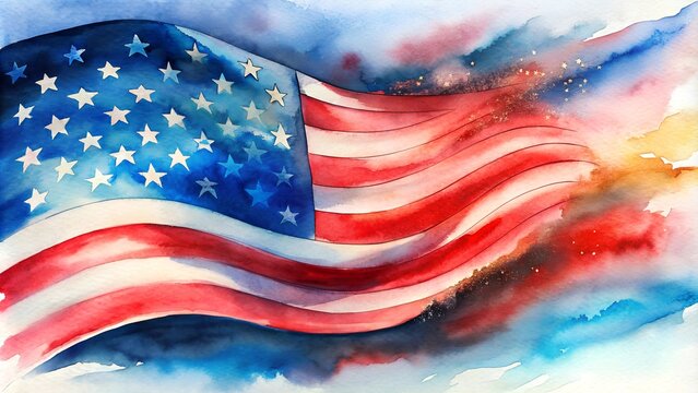 american flag fireworks 4th of july