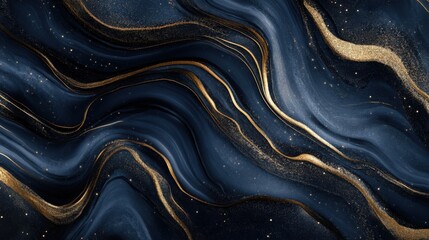 Organic fluid forms on dark contrast background