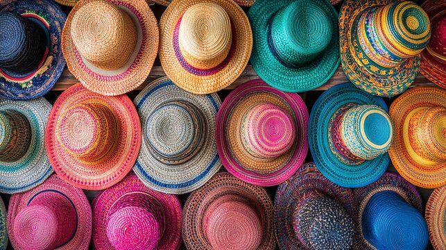 photo of colorful hats