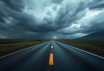 Fototapeta premium Isolated Majestic Landscape with a Stormy Sky and Dramatic Weather Elements