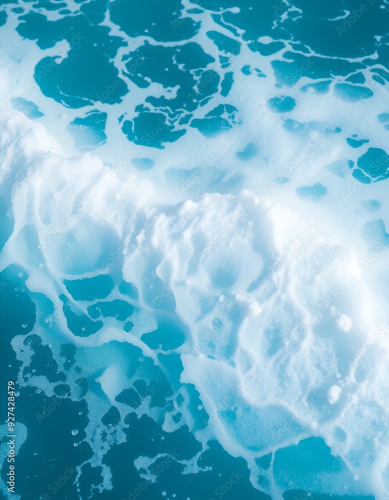 Poster isolated textured ocean wave on transparent background