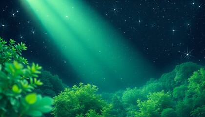 Fototapeta premium Isolated Illustration of a Celestial Nightscape in Japan with Reeds and the Milky Way