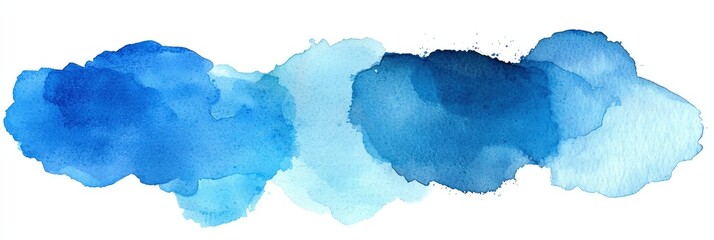 Abstract Watercolor Blue Brushstroke