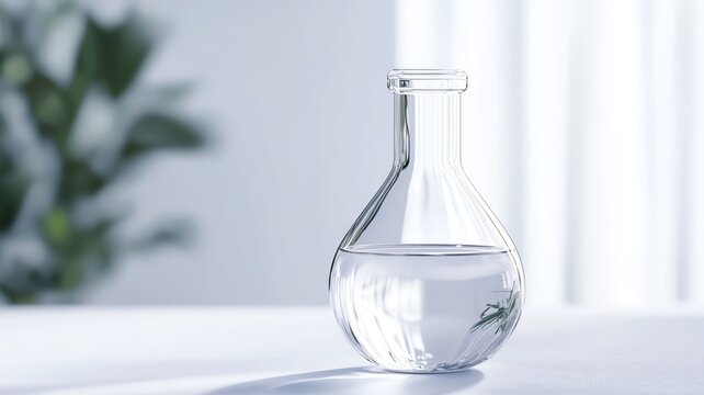 Flask with volatile nitroglycerin solution, chemical substance, study of high-volatility chemicals