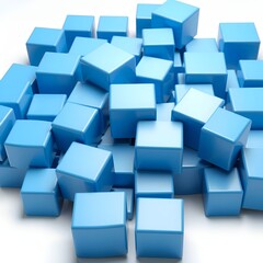 Fototapeta premium Geometric Cube Composition on Transparent Background