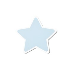 Blue Star Shape Sticker Label Isolated on Transparent Background