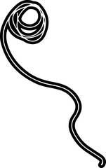 rope doodle vector silhouette