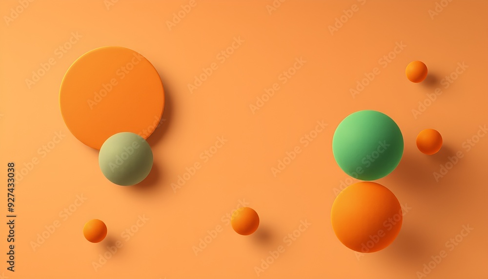 Poster isolated circular design elements on transparent background