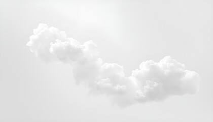 Isolated Fluffy Clouds on Transparent Background