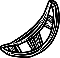 moon doodle vector silhouette