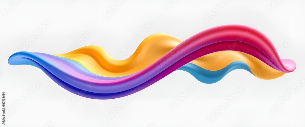 Poster a three-dimensional abstract design on transparent background