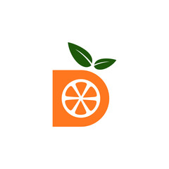 logo design vector combination of orange fruit and initials or letters or alphabet or numbers for business purposes and others