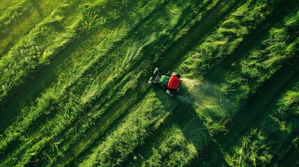 Obraz premium Explore the impact of mowing on grass health. How does frequent mowing affect grass growth, biodiversity, and soil health