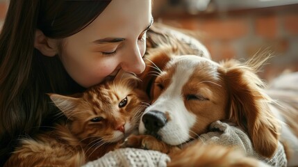 Explore the relationship between domestic animals and humans. How do pets such as dogs, cats, and horses enhance our lives and well-being