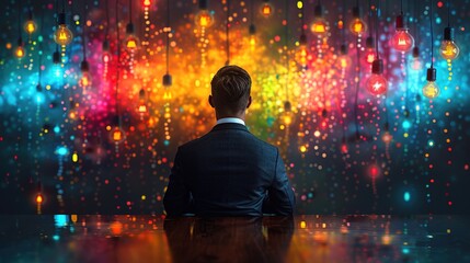 Innovative Brainstorming Sessions: Business People Gathering to Generate Creative Ideas for Future Success. Insights into the Dynamic Process of Collaborative Thinking and Strategic Planning.