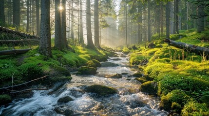 Obraz premium How do forests influence the water cycle, and what impact do they have on watershed management and water quality