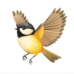 Obraz premium Chickadee Gravity element animal cartoon isolated whitebackground 16:9