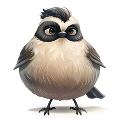 Fototapeta premium Chickadee ementalist Occupation fantasy animal cartoon isolated whitebackground