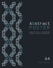 Abstract poster in A4 format with geometric shapes.