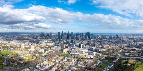 Fototapeta premium Aerial View of Melbourne in Australia