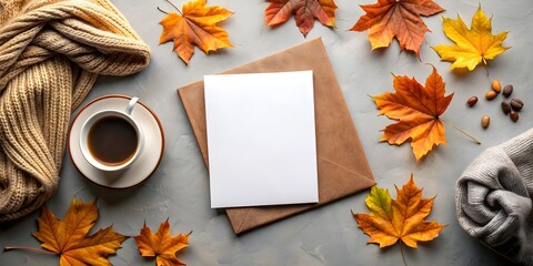 Sleek and sophisticated autumn branding mockup , fall, elegant, seasonal, marketing, stylish, design, template, minimalist