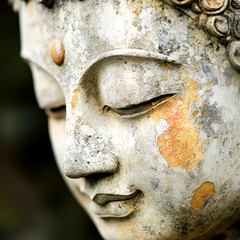 Buddha statue. AI generative.