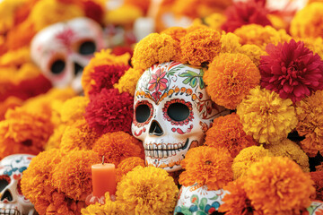 D&iacute;a de los Muertos. AI generative.