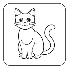 Fototapeta premium Modern Minimalistic Cat Drawing
