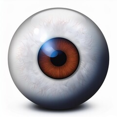 Realistic human eyeball. The retina is the foreground. Vector illustration.