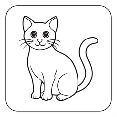 Modern Minimalistic Cat Drawing