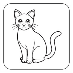 Modern Minimalistic Cat Drawing