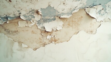 Fototapeta premium Damaged Stained White Ceiling