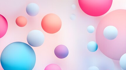 Geometric shapes: Pastel spheres abstract background