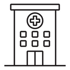 Hospital line icon.
