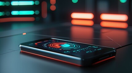 AI-powered personal assistant, sleek design with holographic display, 3D illustration