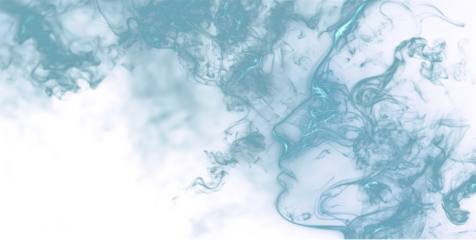 woman head xray fog or smoke, clouds isolated background.