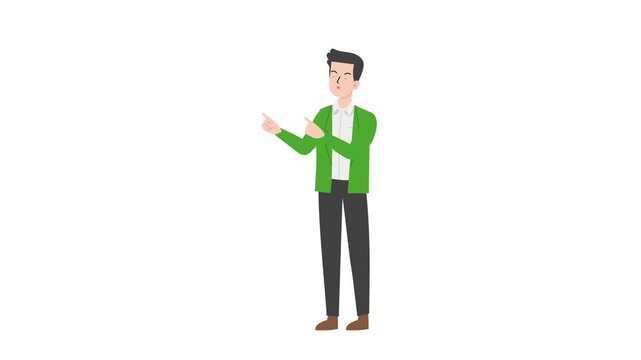 Businessman presenting something