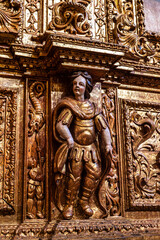 Beautiful interior of Church of St Anthony, Igreja de Santo Antonio in Lagos, Algarve, Portugal