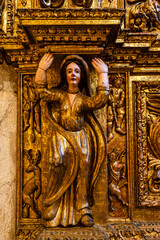 Obraz premium Beautiful interior of Church of St Anthony, Igreja de Santo Antonio in Lagos, Algarve, Portugal