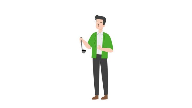 Businessman presenting something