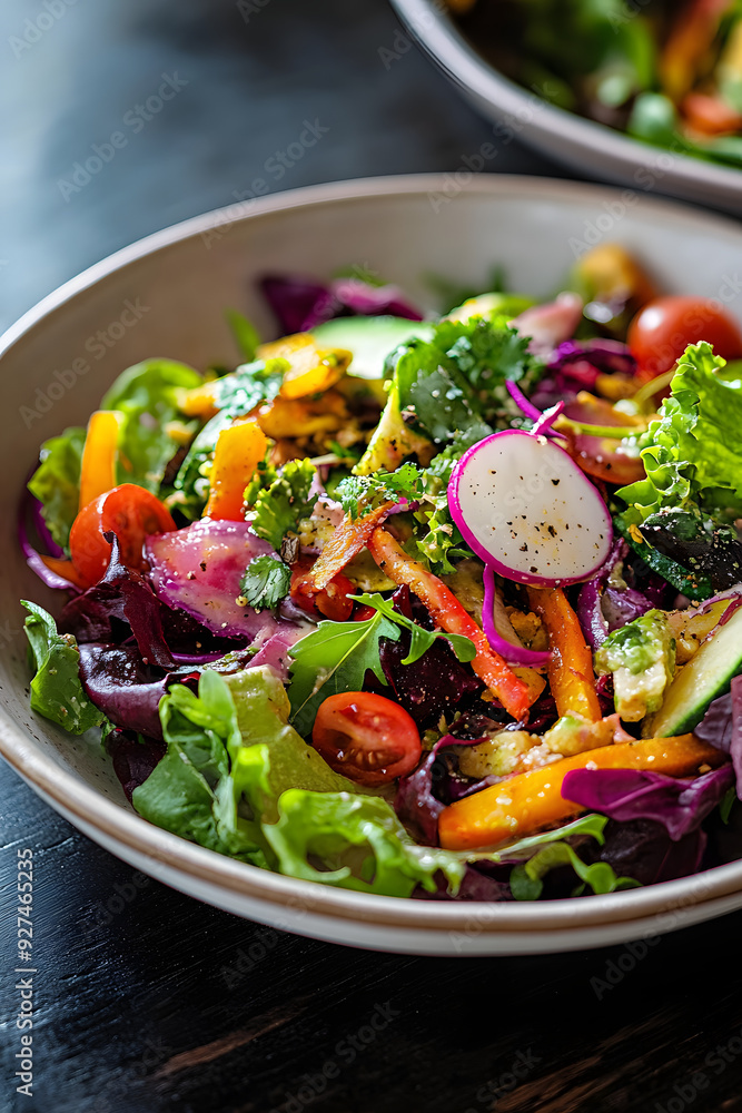 Wall mural vegetarian mixed salad